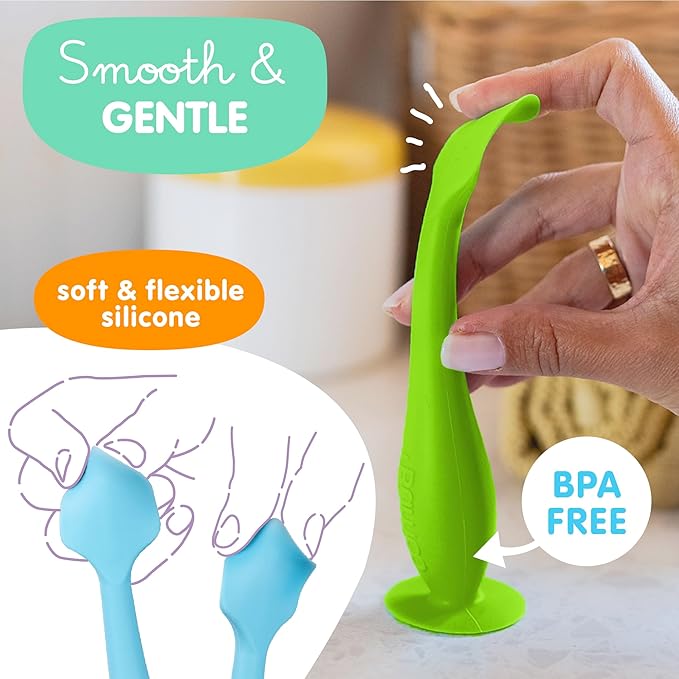 Bumco Diaper Cream Spatula (2-Pack) - BPA-Free Diaper Bag Essentials, Soft & Flexible Butt Spatula Baby, Mom-Invented Butt Paste Spatula, Diaper Cream Applicator, Bumco Baby Bum Brush, Diaper Spatula