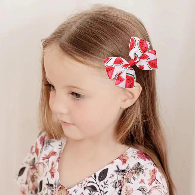 Fruit Hairpin Watermelon Bow Hair Clips Non Slip Hair Clip Fruit Accessories for Women Girls Hair (B5)