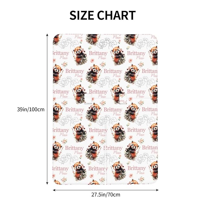 Personalized Baby Car Seat Canopy for Babies, Custom Name Baby Car Seats Covers for Girls, Opening Minky Nursing Breastfeeding Cover for Infant, Carseat Canopies for Newborn (Red Panda Bear)