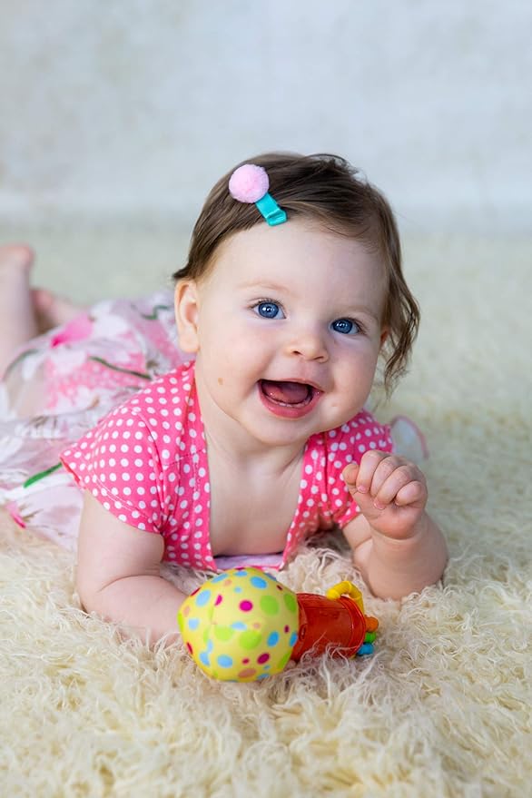 KiddoLab Baby Microphone Toy. My First Kids Microphone with Sounds and Teethers/Rattle. Battery Operated Toy for Toddlers and Babies 3-36 Months