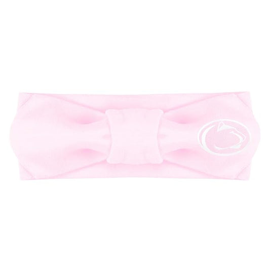 Creative Knitwear Penn State Nittany Lions Infant Girls Pink Solid Hair Knot Headband Embroidered Logo - Size Newborn - 4T