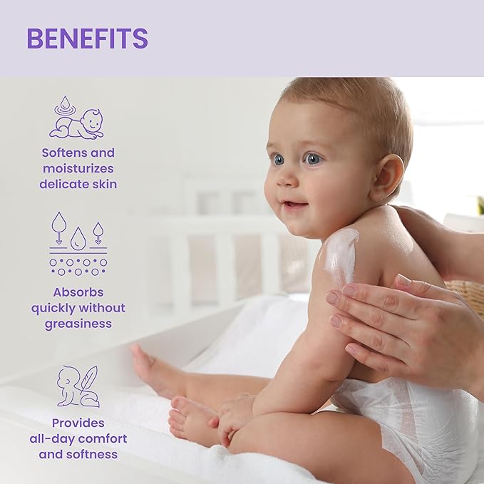 Himalaya Baby Lotion with Olive Oil and Almond Oil, Free from Parabens, Mineral Oil & Lanolin, Dermatologist Tested, 6.76 oz (200 ml)