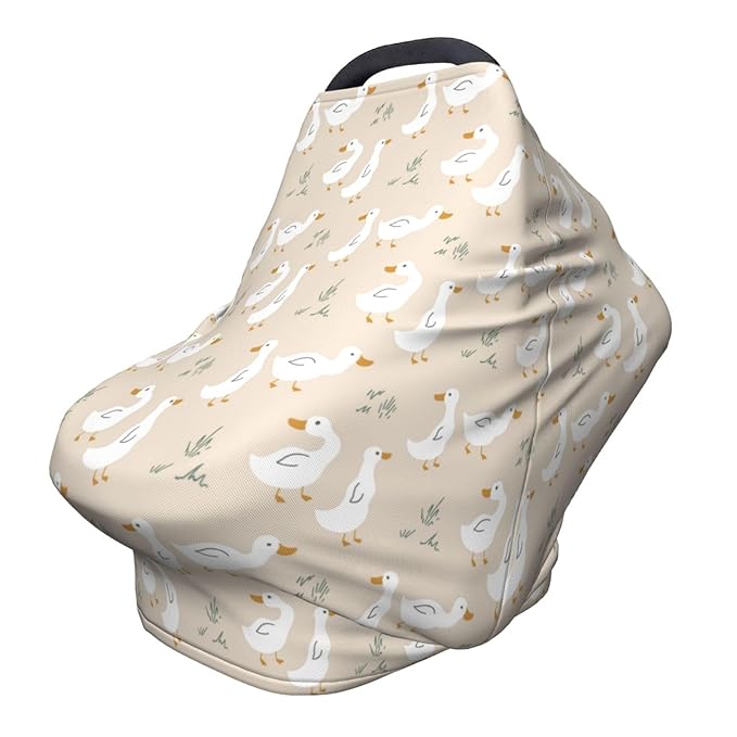 Goose Baby Car Seat Covers Multi-use Carseat Canopy for Boys and Girls Stretchy Infant Carseat Cover Shower Gifts