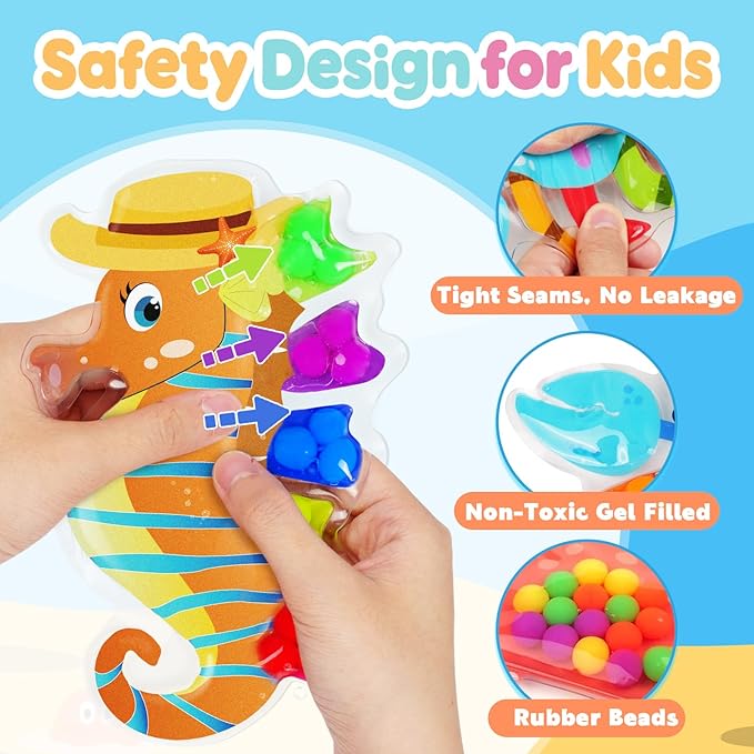 3PCS Color Sorting Toys for Toddlers, Montessori Sensory Toys Preschool Learning Activities Fine Motor Skills Fidget Quiet Educational Gift for Kids Age 3+