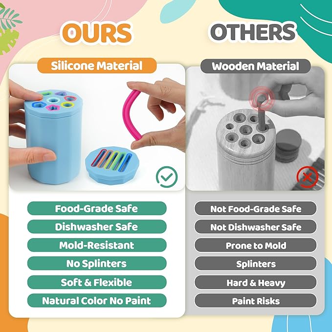 Shape & Color Sorting Montessori Baby Toddler Toys for 1 2 3 Years Boys Girls, Silicone Montessori Toys for 1 Year Old, Fine Motor Skills Sensory Toddlers Toy 1 Year Old Girl and Boy Gift,2 In 1