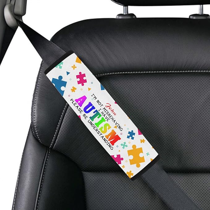 I Have Autism Awareness Seat Belt Covers Autistic Car Seat Belt Covers Medical Alert Seat Belt Cover Special Need Seatbelt Cover 4