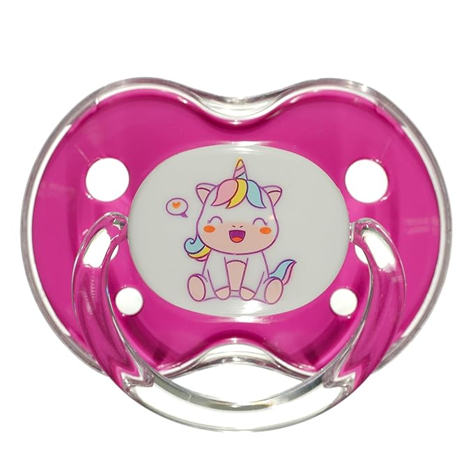 Playtex Baby Binky Orthodontic Pacifier with Snap-On Cover, Air Comfort Shield, Medical Grade Silicone, Up to 6 Months, Pink & Purple (2 Count)