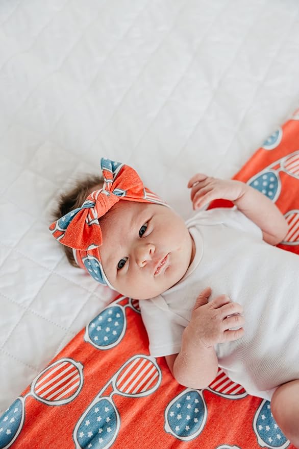 Copper Pearl Baby Bows: Stylish Headbands for Baby Girls, Premium Soft and Stretchy Baby Headbands, Perfect for Newborns, Trendy Designs - Spangled