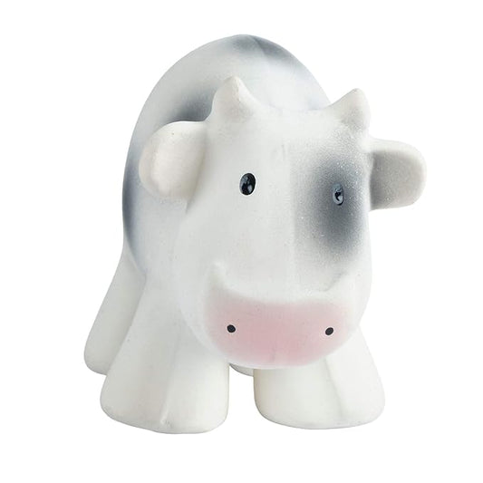 Cow Organic Natural Rubber Rattle, Teether & Bath Toy