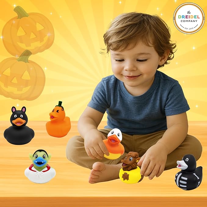 Halloween Rubber Duck Toy Duckies for Kids, Fun Bath Birthday Gifts Baby Showers Summer Beach and Pool Activity, 2" (400-Pack)