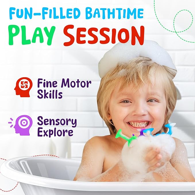 Suction Cup Toys, Silicone Sensory Toys, Stress Relief Autism Toy for Kids, Travel Fruit Toy for Airplane with Storage, Fine Motor Skills