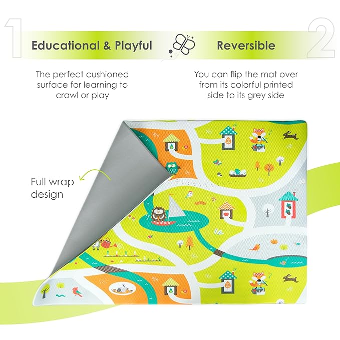 bblüv - Mülti (Miles) - Reversible Play mat - Environmentally Friendly and Chemical-Free Material B0173