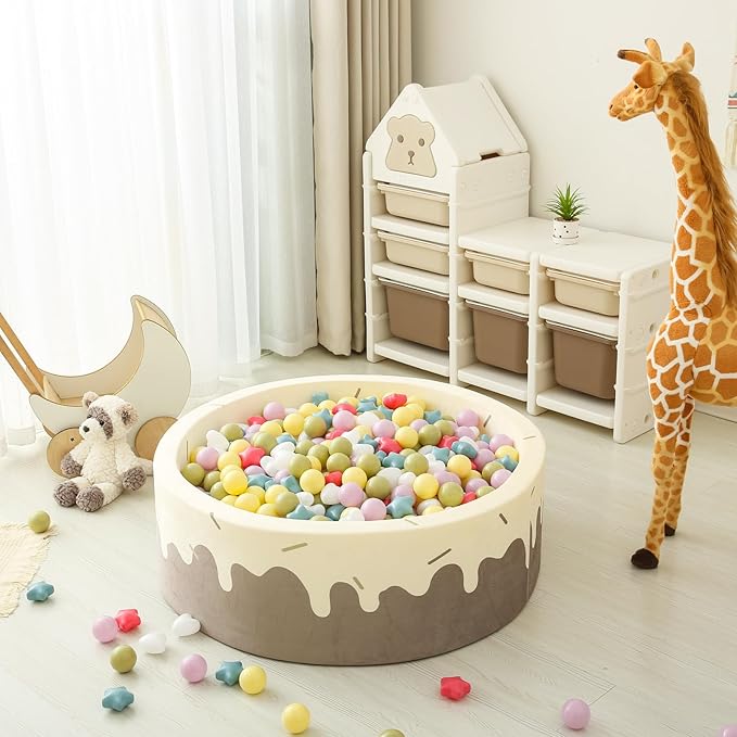 GOGOSO Ball Pit Balls,Plastics Balls for Ball Pit, Stars Hearts Shape for PastelBall for Toddlers Kids