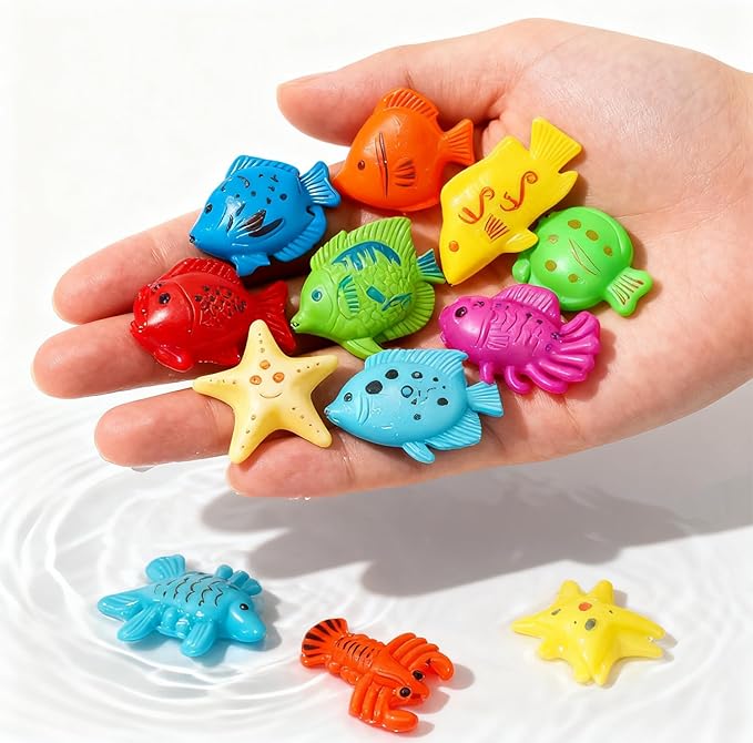 Magnetic Fishing Game Pool Toys for Kids, Water Table Bathtub Toy Fishing with Inflatable Pool, Water Bath Pool Outdoor Toys for Kids Outdoor Indoor Carnival Party Favors