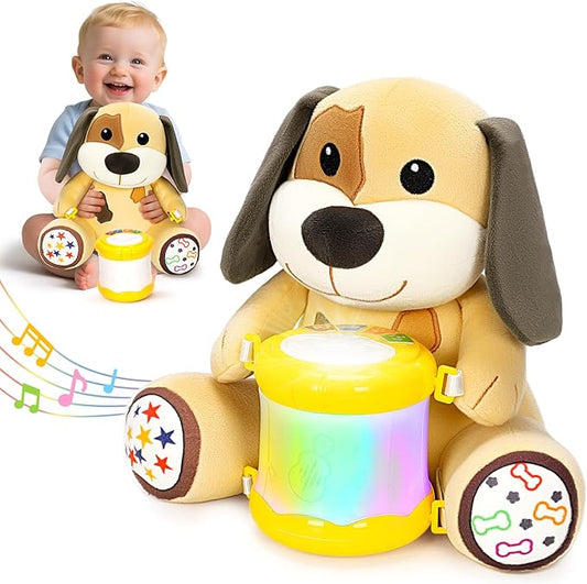 Hodurgyi Baby Toys 6-12 Months, Puppy Musical Plush with Lights, ABCs, Animal Sounds, Numbers, Infant Early Learning Toy,Christmas Birthday Gifts for 6+ Month Boys &Girls