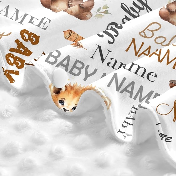 Personalized Baby Car Seat Cover Winter Custom Minky Carseat Cover Boy Girls with Name Woodland Carseat Canopy Customized Car Seat Canopy Infant Carrier Covers Nursing Cover Toddler Blanket