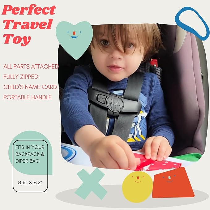 BAVY My Quiet Book - Toddler Plane Activities, Car Airplane Montessori Busy Board Book for Toddlers 1-3 - No Parts to Get Lost - Gifts for 1 2 3 4 Year Old Girl, Birthday Gifts Toys Age 2-4