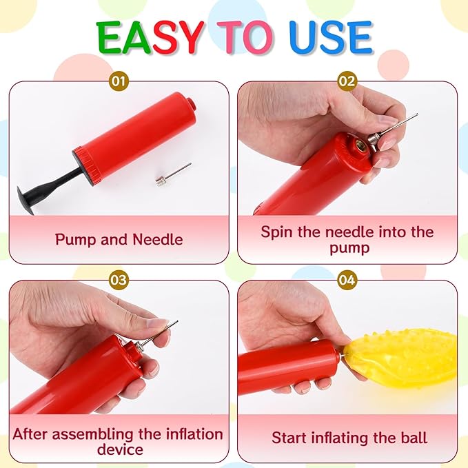 12PCS Bouncy Balls for Kids Toddlers, 7 Inch Sensory Balls Spiky Massage Stress Ball Bulk with Air Pump, Indoor Outdoor Sports Sensory Toys & Party Favors (Yellow)