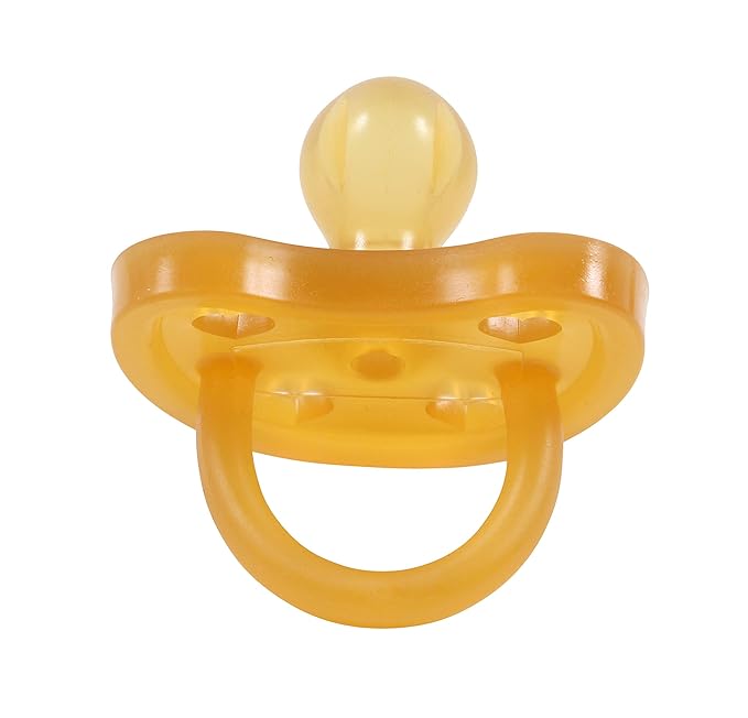 SWEETIE Rubber Pacifier Natural Rubber Pacifier Rounded Heart Shape Rubber 1 Count Original Natural Rubber Pacifier (0-6 Small)