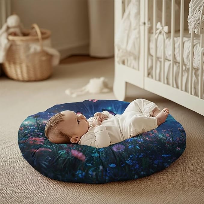 Newborn Lounger Cover, Butterfly Design Waterproof Baby Lounger Cover Soft Snug Elastic Baby Recliner Cover for Most Standard Baby Lounger