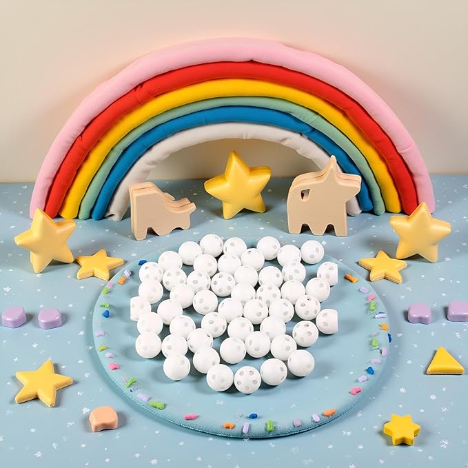 Jowxsx 10 Pcs Rattle Balls Inserts Rattle Box Repair Doll Noise Maker Noise Maker Insert Rattle Toy for Animal Puppet Doll Baby Pet Toy