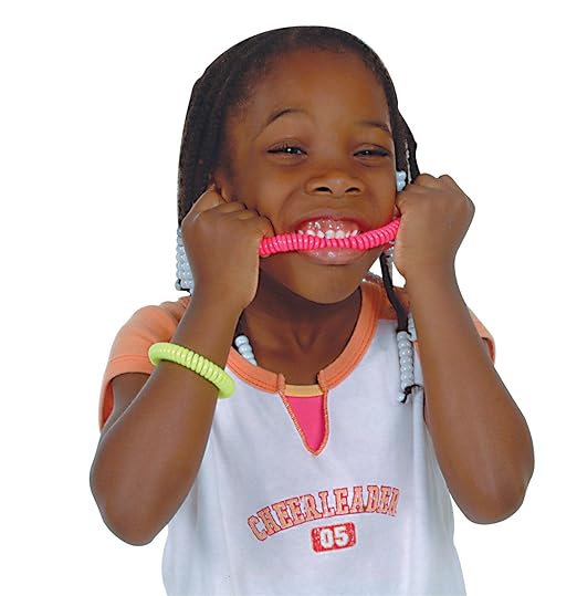 Abilitations "Chew"lery Chewable Necklace and Bracelet, Orange, Set of 2