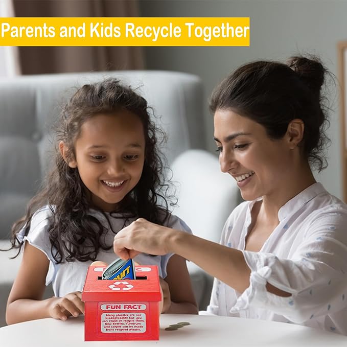 Fun Express Sorting Toys for Toddlers 1-3 - Color Sorting Educational Recycling Game with 54 Pieces | STEM Learning Activities for Preschool Science & Earth Day Projects | Eco-Friendly Teaching Kit