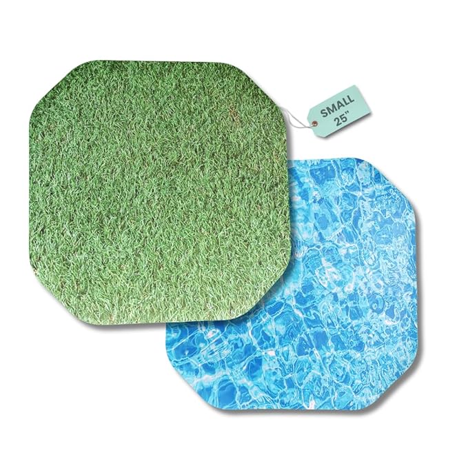 Small Sensory Play Mat – Double Sided Grass & Water Tuff Tray Insert (Fits 27.5" Tuff Tray, Tray Not Included)