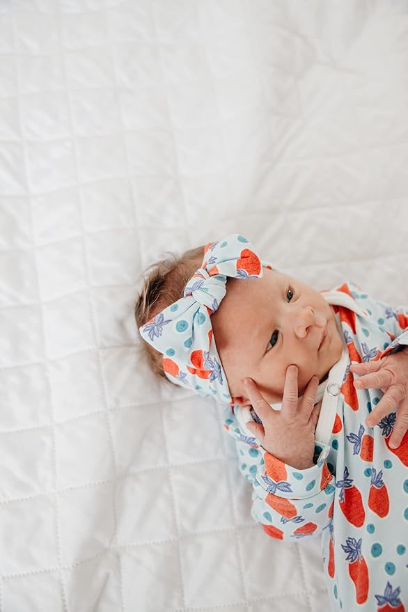 Copper Pearl Baby Bows: Stylish Headbands for Baby Girls, Premium Soft and Stretchy Baby Headbands, Perfect for Newborns, Trendy Designs - Liberty