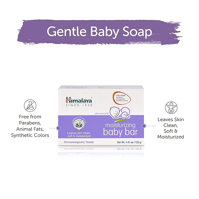 Himalaya Moisturizing Baby Bar with Olive & Almond Oils, 4.41 Ounce