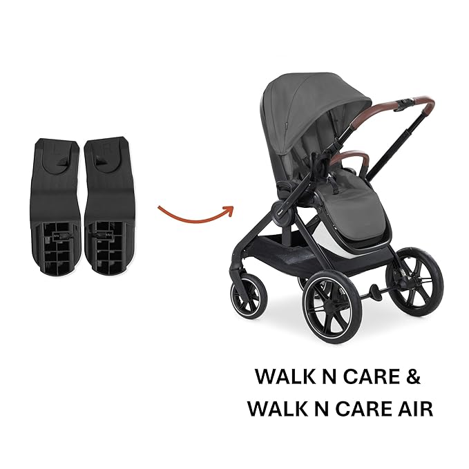 Hauck Universal adapter for Walk N Care stroller for mounting baby seats with Maxi Cosi holder and Hauck Drive N Care - 1 Pair (black), plastic