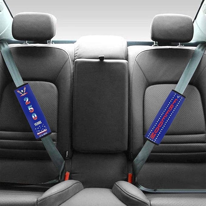Seat Belt Cover Pad Personalized Seatbelt Covers,Car Accessories for Women, Men & Kids Seatbelt Cushion Shoulder Pads for Truck, SUV, Backpack,250th Anniversary