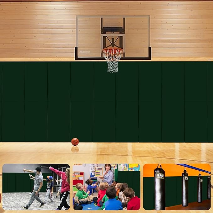 Gym Wall Padding for Gym Wall Pad for Kids Wall Padding 2" Thick Gym Padding for Wall Mat 4" Thick Wall Protection Pads, Durable Waterproof Wall Pad for Safety[Colorful]