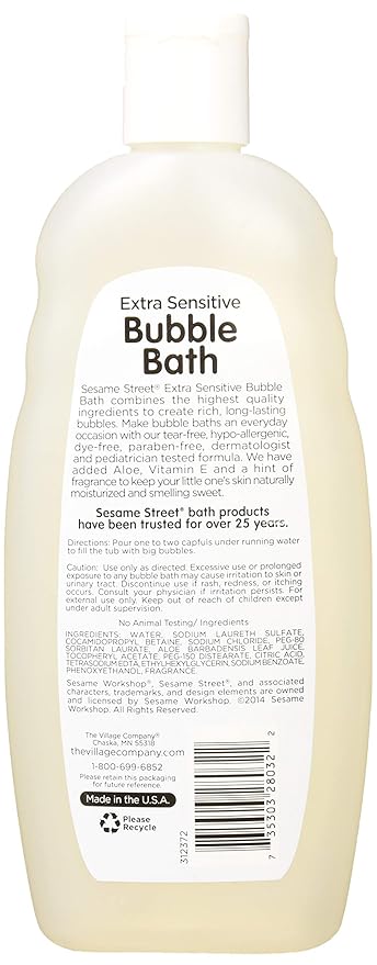 Sesame Street Bubble Bath Elmo Extra Sensitive, sweet-sesame, 16 Ounce