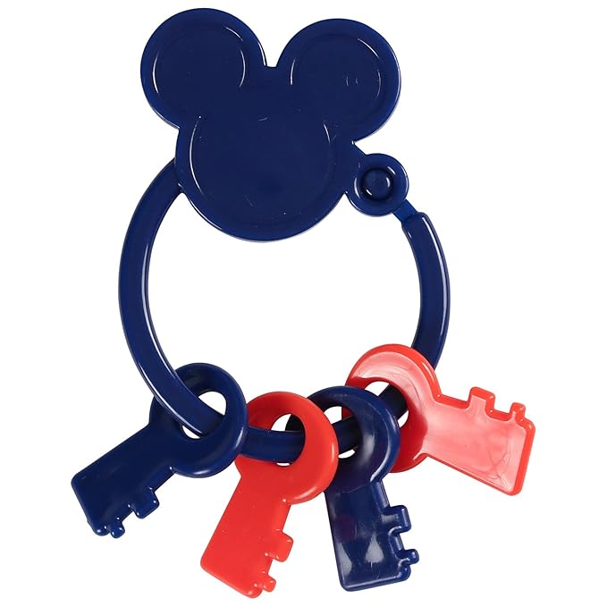 Disney Mickey Mouse Key Shape Keyring Teether