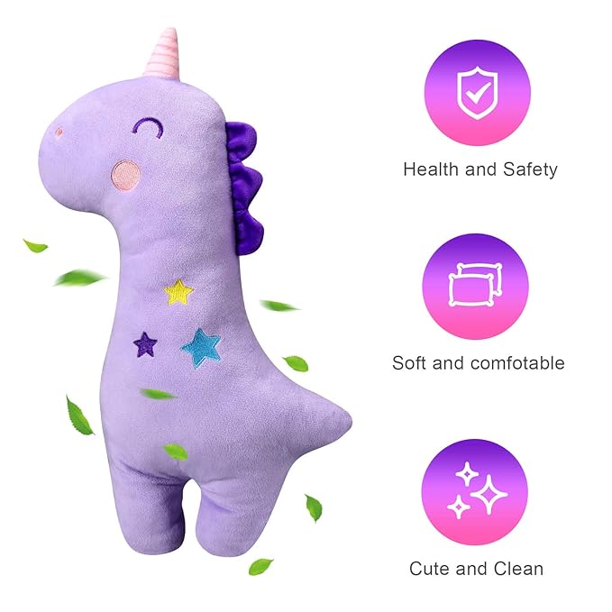 Farochy Unicorn Seat Belt Pillow Kids Unicorn Seat Belt Cover, Car Pillow for Kids, Vehicle Shoulder Pads, Seatbelt Strap Pillows Children, Animal Travel Pillow (Purple)