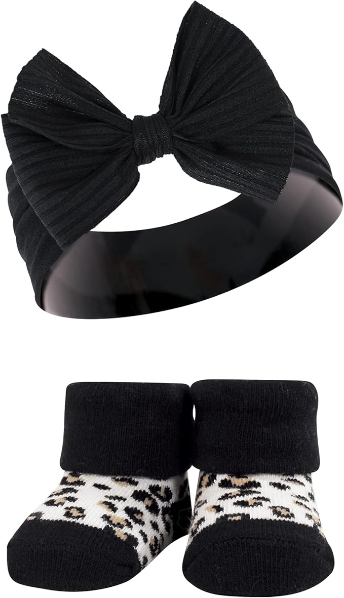 Hudson Baby Girl's Headband and Socks Giftset