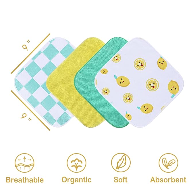 Viviland Baby Washcloths 24 Pack, Toddler Wash Cloths for Bath, Super Soft & Absorbent Bath Towel for Newborn and Infants, Baby Towels Care for Baby's Sensitive Skin