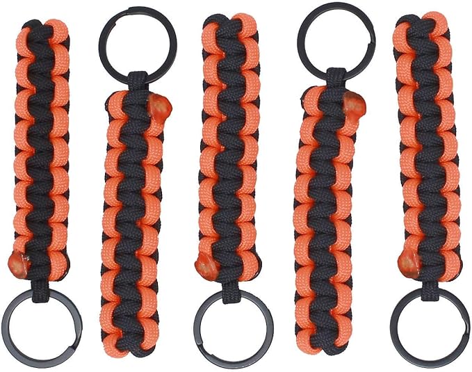 BubbasGarageTv - Large Heavy Duty Paracord Zipper Pulls (Neon Orange