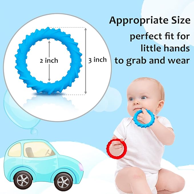 Flyaway Fidget Bracelet for Kids 4 Pack, Chew Bracelet for Sensory Kids Toddler with Autism ADHD Anxiety Texture Silicone, Oral Motor Aids Sensory Chew Toys for Children Adults Chewing Fidgeting