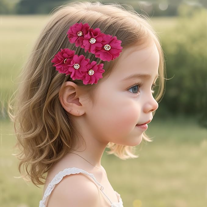 Flower Hair Clip BFNAAgirl Baby Girl Hair Bows Hair Accessories Alligator Clips for Infants Toddlers Gift (FJ10, one size)