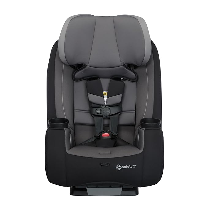Safety 1st TriMate 3-in-1 Convertible Car Seat, Slim Fit, Infant to Big Kid Car Seat, Easy-Install Harness, Machine-Washable Cover, Dishwasher-Safe Cup Holders, 5-100 lbs, Sharkskin