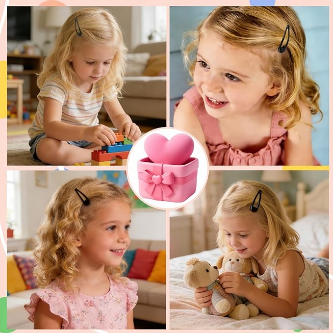 55 PCS Black Snap Hair Clips Barrettes Water Drop Non Slip Heavy Coated Metal Hair Accessories for Kids Teens Girls Women (2 Inch)