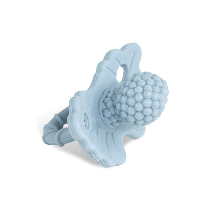 RaZbaby RaZberry(1) and Chompy(2) Teether Pacifier - 3m+ - BPA Free, Designed by Nature for Teething Relief