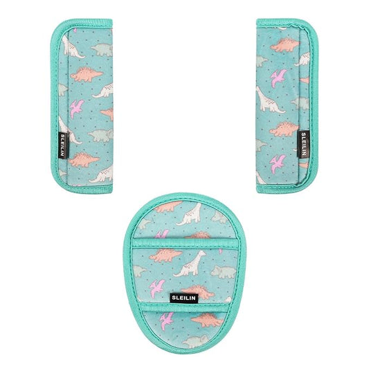 3 Pcs Car Seat Straps Shoulder Pads Suit for Kids : Ultra-Soft Child Car Seat Strap Covers, Kids Car Seat Strap Pads, Cute Plush Printed Seat Belt Covers, Hip Support, for Pushchair, Baby Stroller