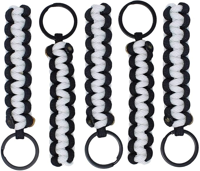 BubbasGarageTv - Large Heavy Duty Paracord Zipper Pulls (White)