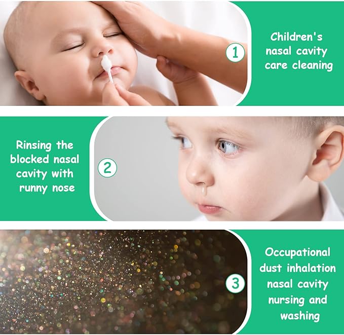 Aolso Baby Nasal Irrigator, 2PCS Nasal Syringe for Baby, Syringe Nasal Irrigator with Tweezers & Cleaning Brush, Baby Nasal Aspirator with Silicone Nasal Suction Tips Portable Baby Nasal Syringe