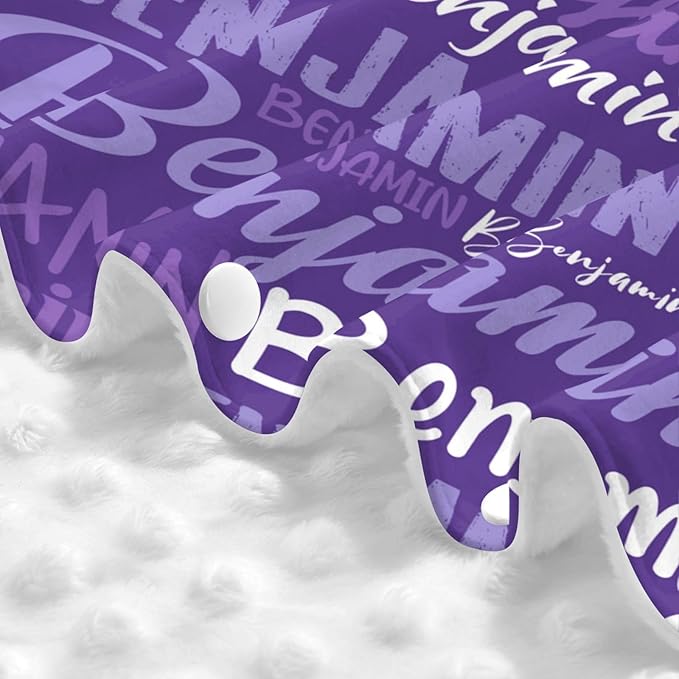 Personalized Baby Car Seat Canopy for Babies, Custom Name Baby Car Seats Covers for Girls Boys, Opening Minky Nursing Breastfeeding Cover for Infant, Carseat Canopies for Newborn (Purple)