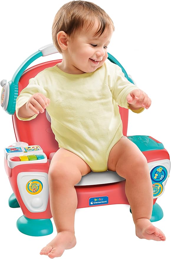 Clementoni - The Dance Chair, Educational Musical Chair to Learn First Knowledge; Children's Bilingual Musical Game Spanish and English, from 12 Months (61359)