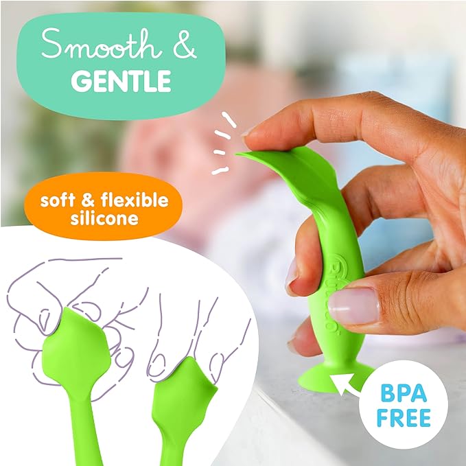Bumco Baby Bum Brush + Mini Diaper Cream Spatula with Case - BPA-Free Butt Spatula Baby, Soft Diaper Spatula, Baby Diaper Cream Applicator, Mom-Invented Diaper Bag Essentials, Butt Spatula
